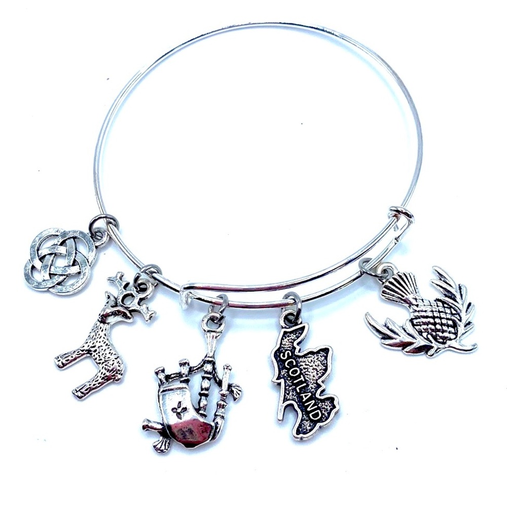 Scotland Charm Bracelet Bangle Scottish